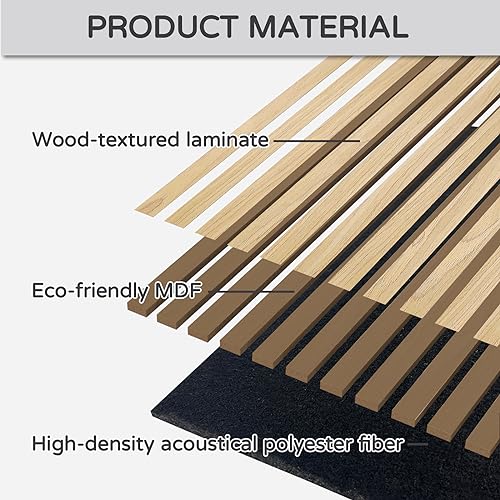 4 Pack Wood Wall Panels, 47.2” x 23.6" Wood Slat Wall Panel for Wall and Ceiling, 3D Fluted Wall Panels Wood Panels Wall, Teak