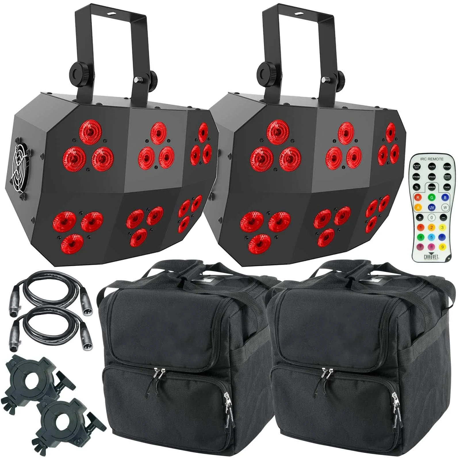 (2) Chauvet DJ Wash FX 2 Multi-Purpose Lights with Remo