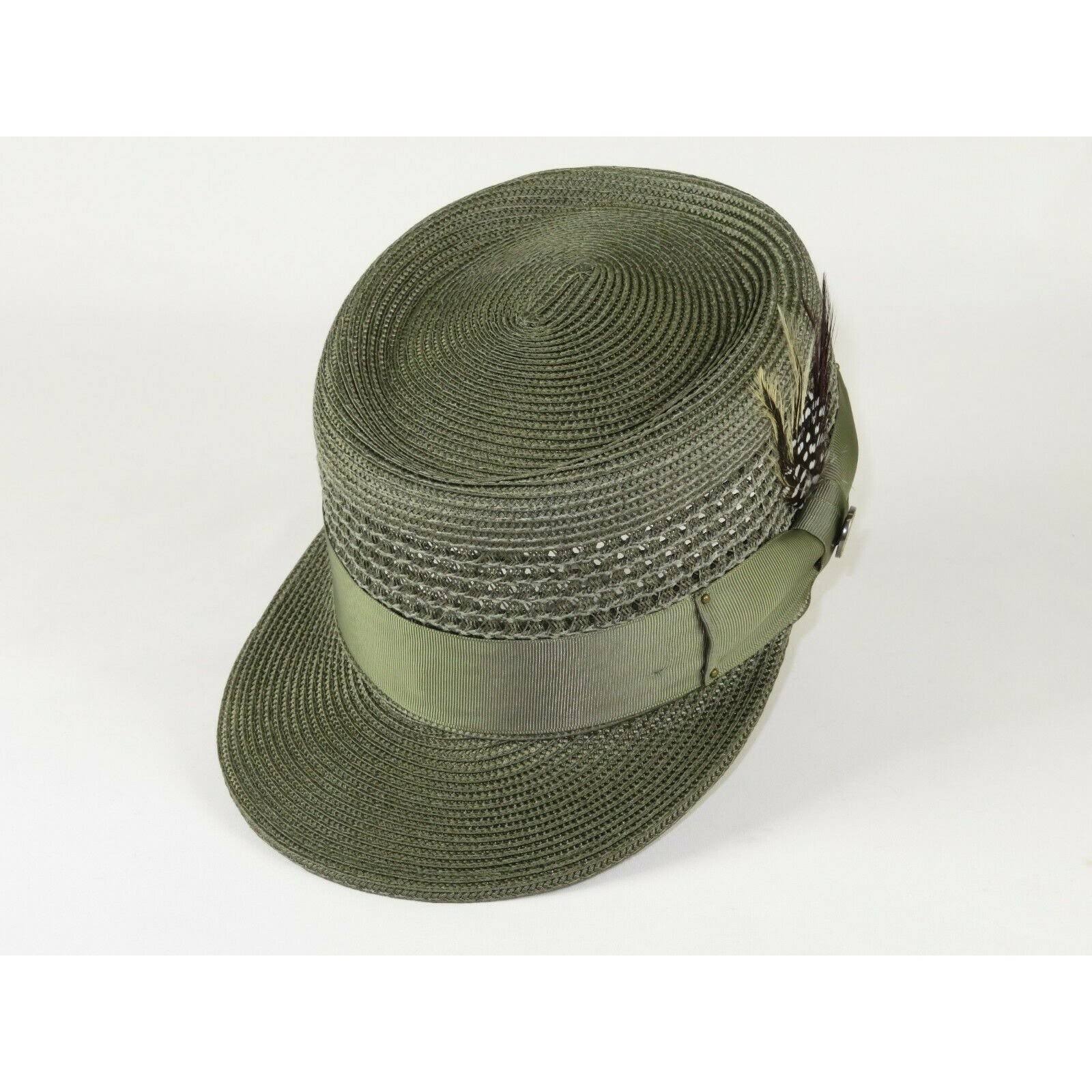 Men Fashion Straw Style Hat Bruno Capelo Legionnaire Telescope Crown LG223 Olive