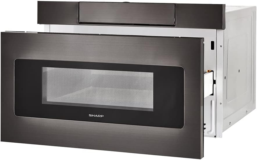 Sharp SMD2470AH 24 inch 1.2 cu. ft. 950W Microwave Drawer Oven Black Stainless Steel Bundle with 3 YR CPS Enhanced Protection Pack