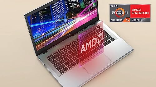 acer Aspire 3 A314-23P-R3QA Slim Laptop | 14.0" Full HD IPS Display | AMD Ryzen 5 7520U Quad-Core Processor | AMD Radeon Graphics | 8GB LPDDR5 | 512GB NVMe SSD | Wi-Fi 6 | Windows 11 Home,Silver