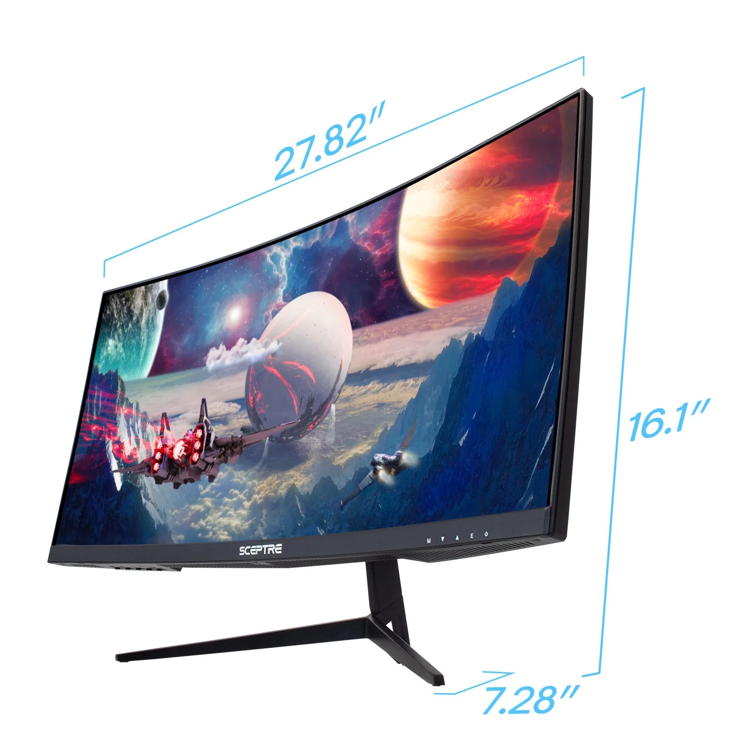 Sceptre C305B-200UN - LED monitor - curved - 30" - 2560 x 1080 UWFHD @ 200 Hz - VA - 270 cd/m - 3000:1 - 5 ms - 3xHDMI, DisplayPort - speakers - black