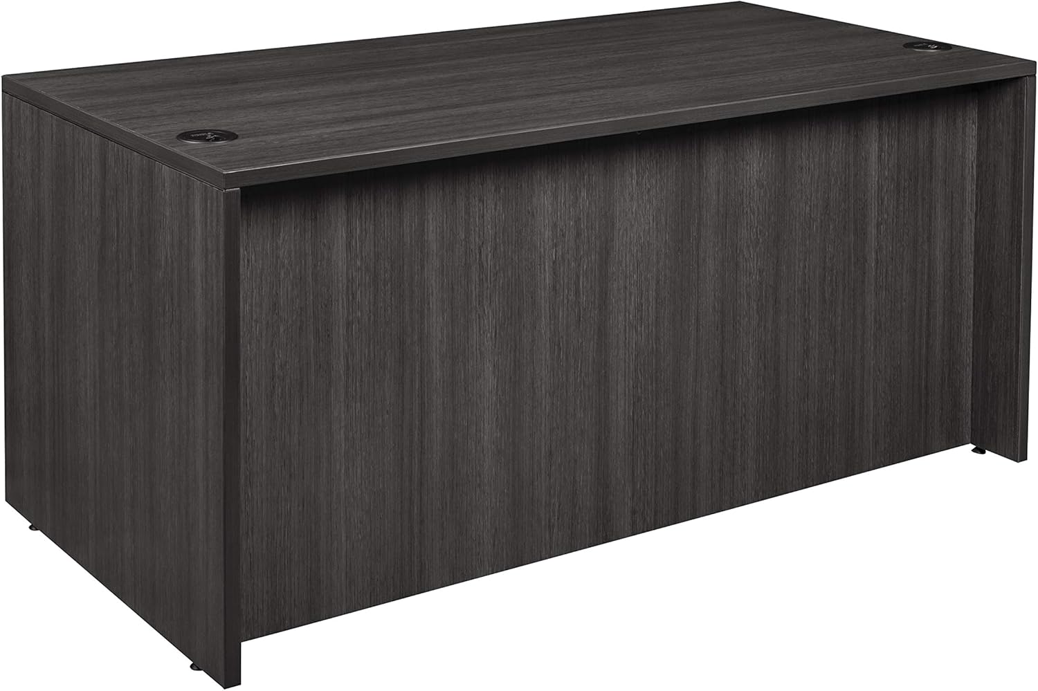 Regency Legacy Double Pedestal Desk with Four Drawers, 60", Ash Grey