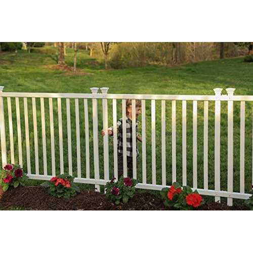 Zippity Outdoor Products ZP19037 No Dig Baskenridge Semi Permanent Vinyl Fence - Shop Hardware Tools Online Store