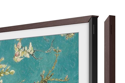 SAMSUNG QN43LS03DAFXZA 43 Inch The Frame 4K Smart Quantum HDR TV with a VG-SCFA43BWB 43 Inch The Frame Customizable Bezel - Modern Brown (2024)