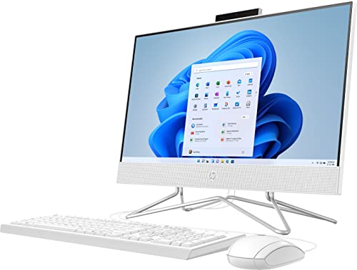HP 2023 21.5" FHD All-in-One Desktop Intel 2-Core Celeron J4025 Processor Intel UHD Graphics 8GB RAM DDR4 256GB NVMe SSD WiFi AC BT HDMI Webcam RJ45 Internal Speaker Windows 11 Pro w/RE Accessories
