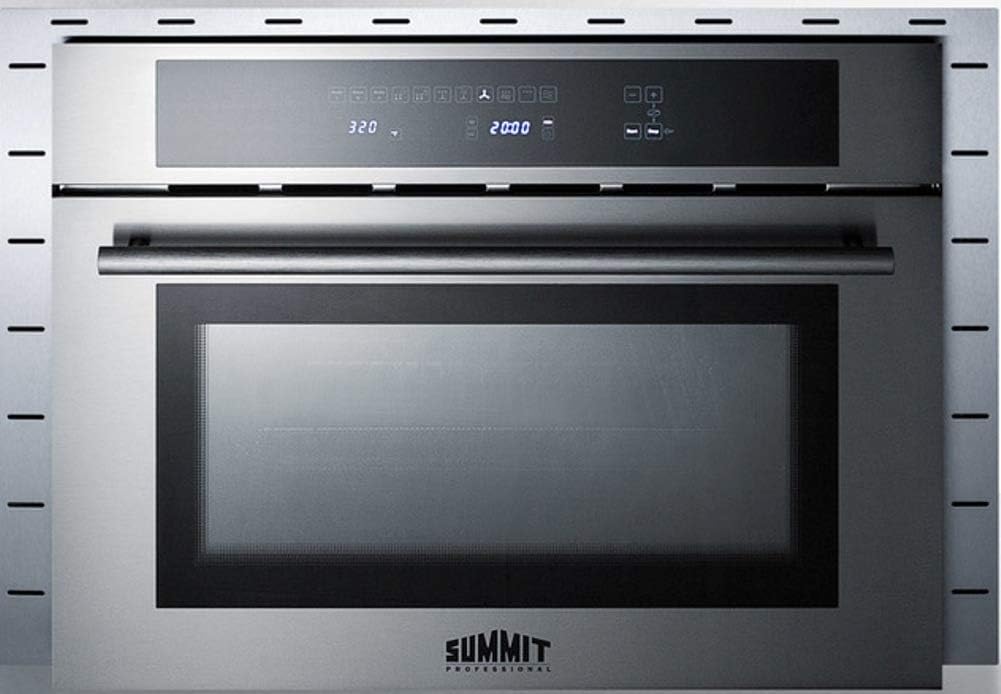 Summit Appliance TrimKitCMV27 Stainless Steel Trim Kit to Extend Width of CMV24 24" Wide Built-in Speed Oven to 27", Dimensions 18.88" H x 26.75" W x 1.0" D, Made in The USA