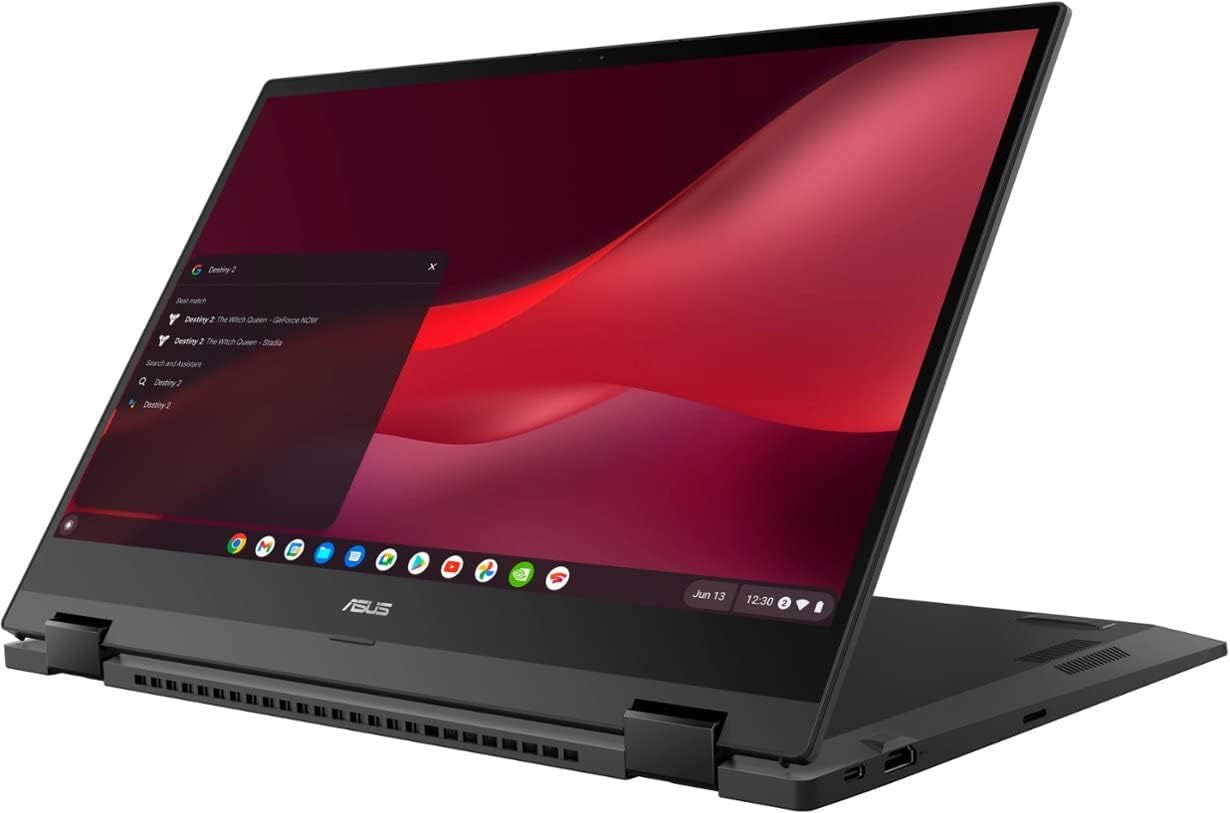 ASUS Cloud Gaming Chromebook Vibe CX55 Flip 15.6'' Touchscreen 144Hz FHD 2in1 Laptop, Intel Quad-Core i5-1135G7 (Beat i7-1065G7), 8GB LPDDR4X RAM, 256GB PCIe SSD, WiFi6, Bluetooth 5, Grey, Chrome OS