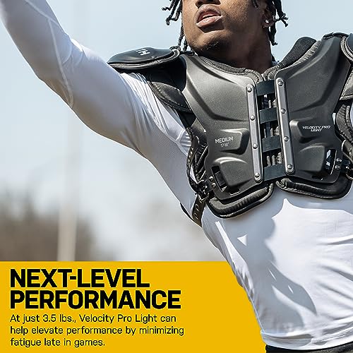 Xenith Pro Light/Velocity 2 Varsity Football Shoulder Pads - All Purpose Protective Gear- Prioritizes Speed and Range of Motion with Full Coverage- Lightweight and Low Profile- Adult Small to 2XLarge