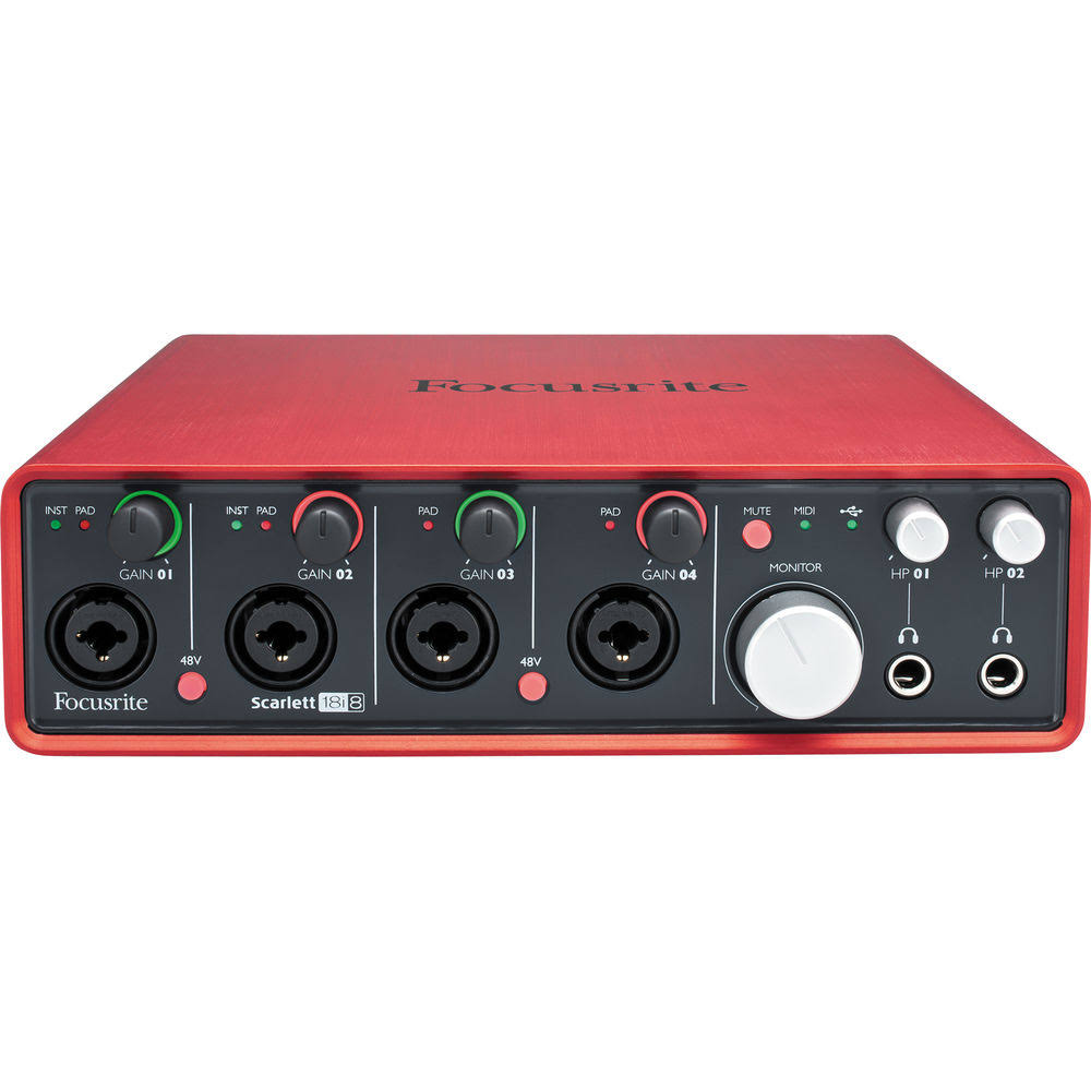 Focusrite Scarlett 18i8 USB 2.0 Audio Interface with Software - Stereo