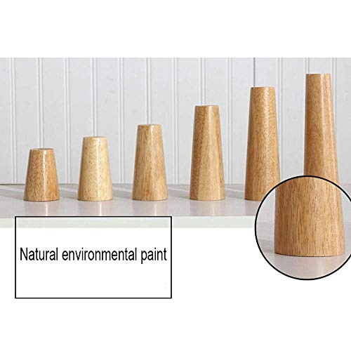 4Pcs Tapered Wooden Furniture Legs Modern Feet Sofa Leg Desk Cabinet Feet Maximum Load 1000 Lbs Wood Color Oblique Cone (Straight Cone 60cm/23.6in)