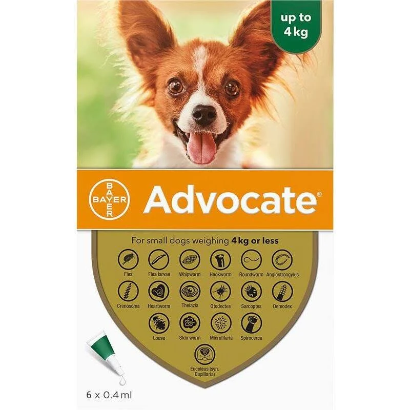 (6 Pack) Advocate for Dogs Under 4 kg