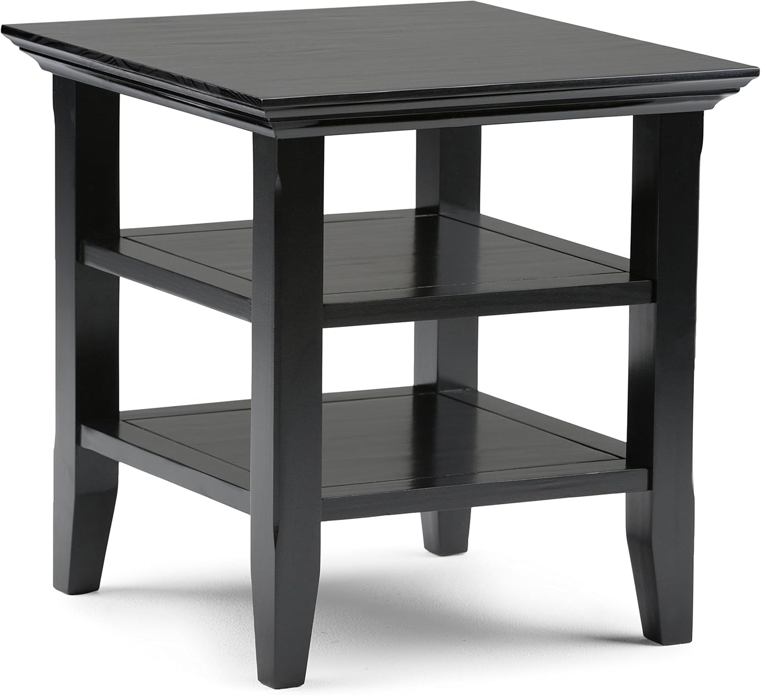 SIMPLIHOME Acadian End Table, 19 inch, Black