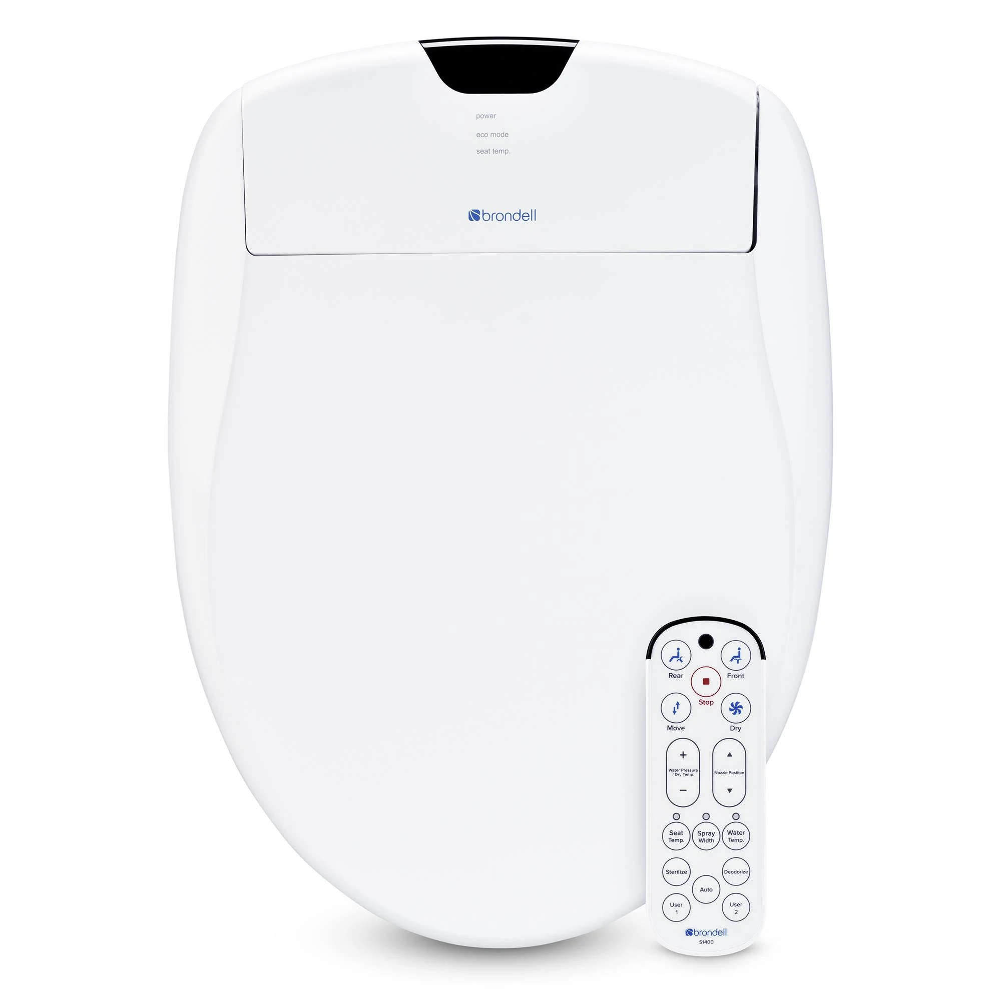 Brondell Swash 1400 White Luxury Bidet Toilet Seat - Elongated