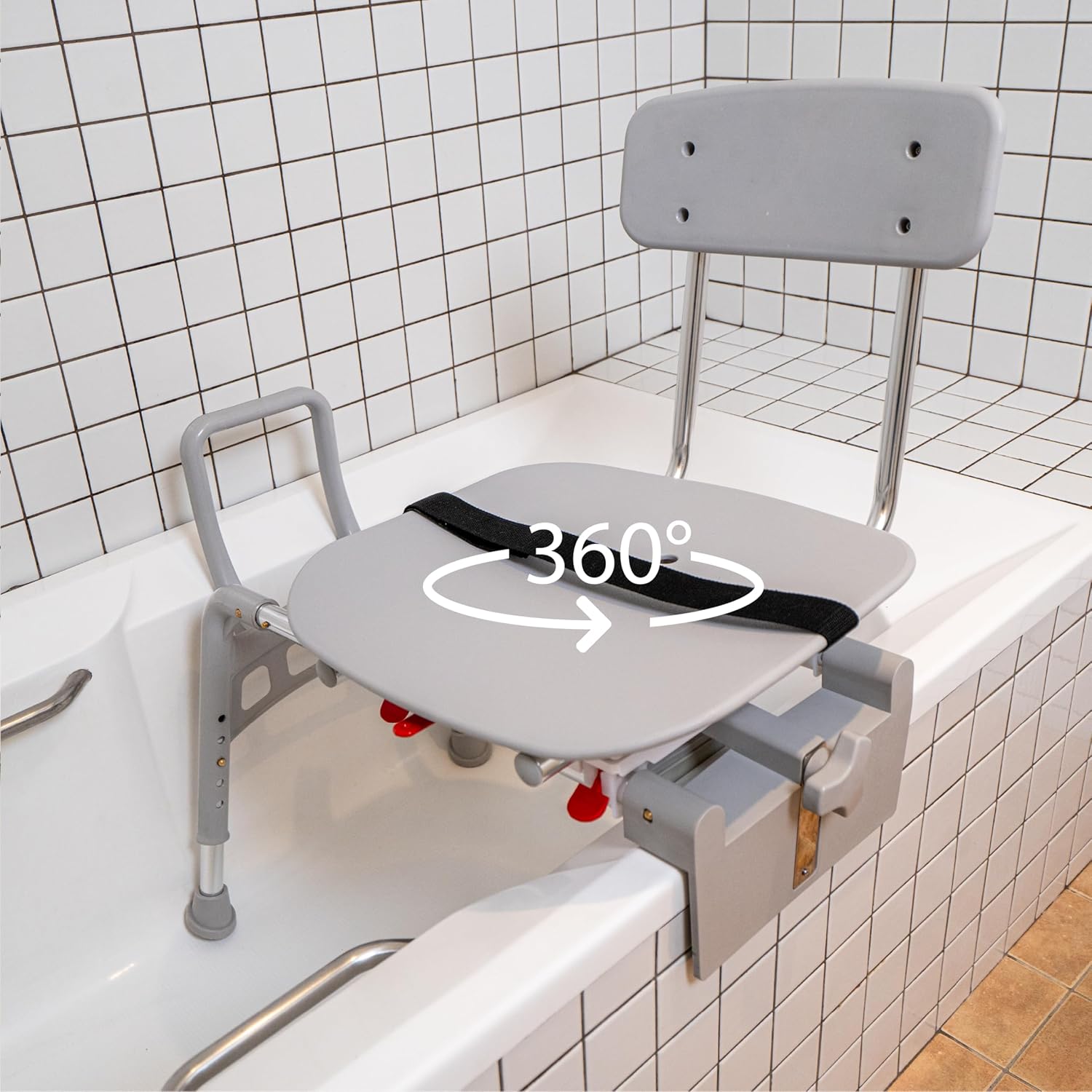 Tub-Mount Swivel Transfer Bench, Weight Capacity 350 LBs, for Safety Shower, for Elderly & Disabled (78768)