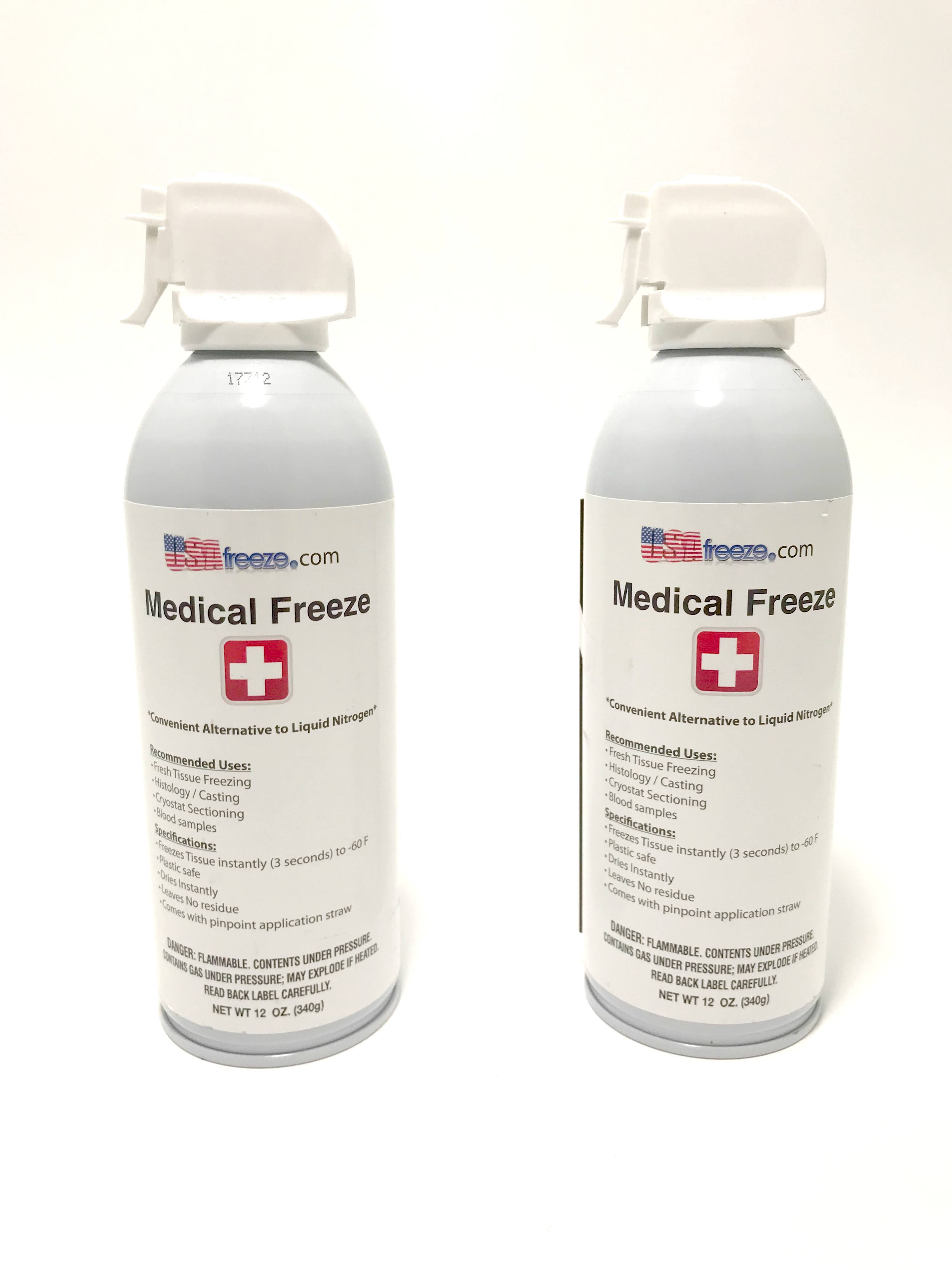 USA Freeze Mf-6512-2pk Multi Use Medical Freeze Aerosol Spray w/Finger Trigger u0026 Straw 12oz 2/pk, Other
