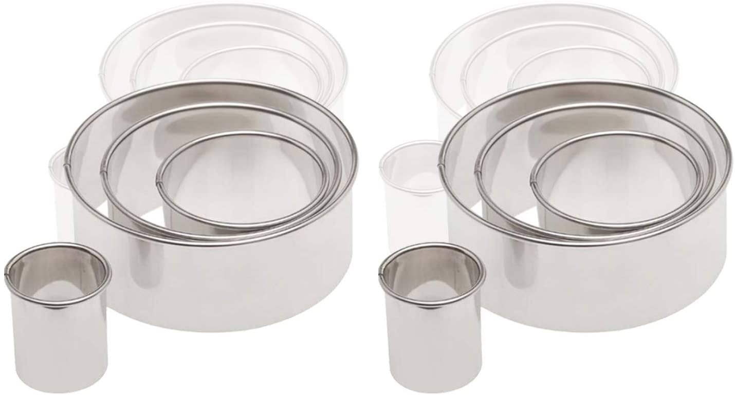 Ateco 1440 Stainless Steel 4 PC Round Cutter Set, Bakeware (12 Pack)
