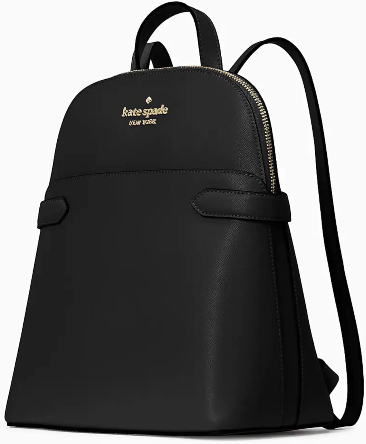 Kate Spade New York Staci Dome Backpack bundled with matching Staci Phone Wristlet and Fur Pom (Black)