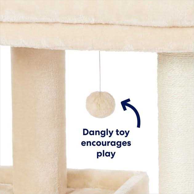 Frisco 42-in Heavy Duty Faux Fur Cat Tree Condo - Pet Supplies online store