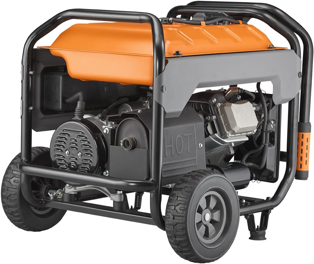 Generac 7162 8000 Watt Electronic Fuel Injection Portable Generator-EPA/CARB, Orange, Gray, Black Pack of 2