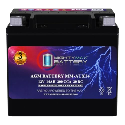Mighty Max Battery MM-H5 Start and Stop Car BCI Group Size 47 12V 60 AH, 100RC, 680 CCA Rechargeable AGM Car Battery