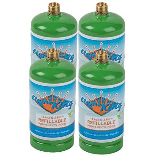 Flame King 4 Pack Eco Friendly Sustainable 1lb Refillable Propane Tank Lp Cylinder