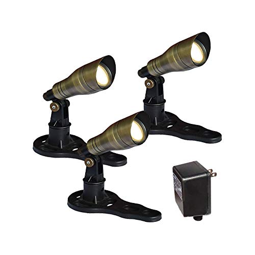 HALF OFF PONDS LumiNight Pond and Landscape Lighting - (3) 3-Watt LED White Light Kit for Floating Fountains w/ 100' QD Cord