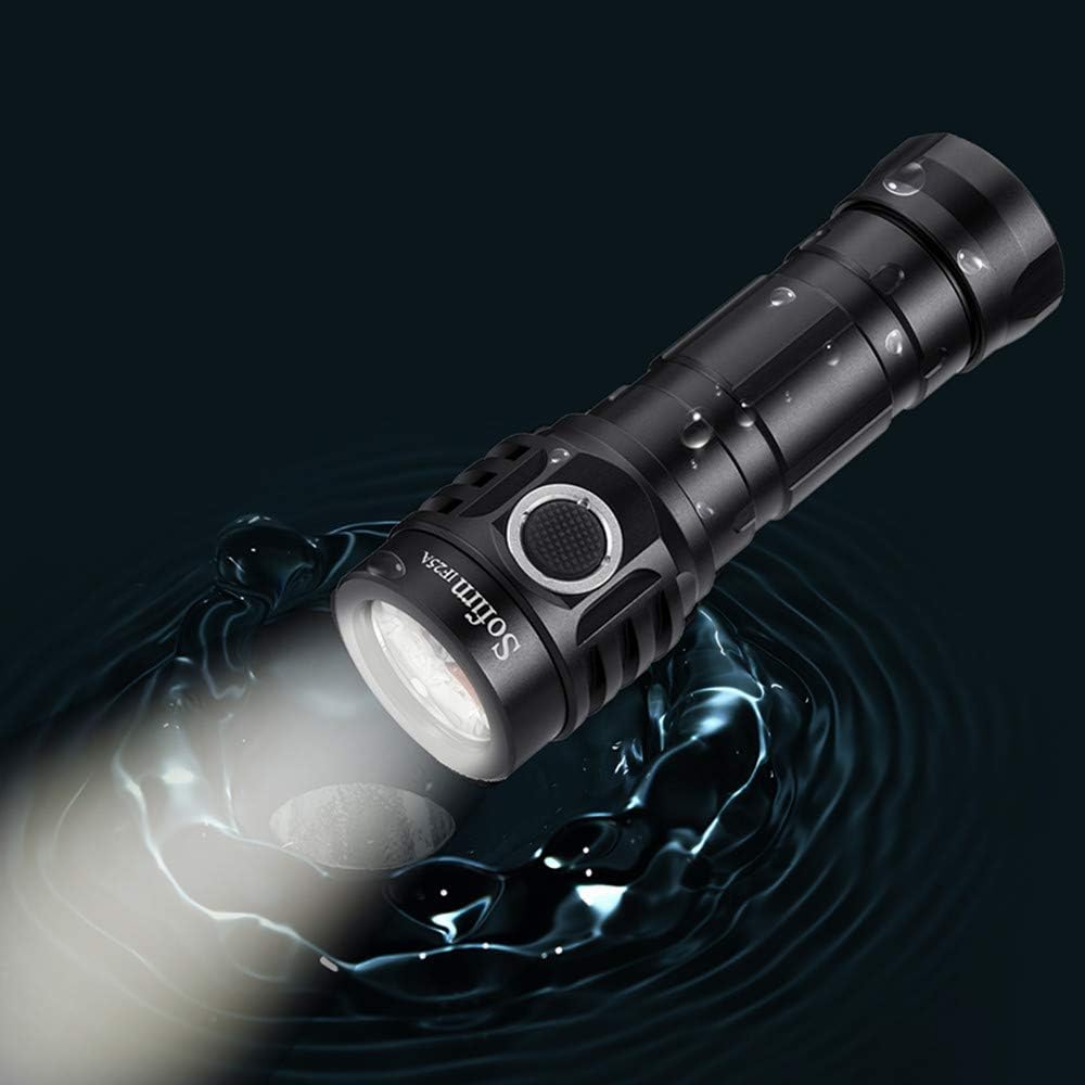 Sofirn IF25A Flashlight High Lumens with 3800 Lumens, Rechargeable Flashlight with 4x SST20 4000K LED 95 High CRI, Anduril UI 2, for Camping, Hiking, Fishing