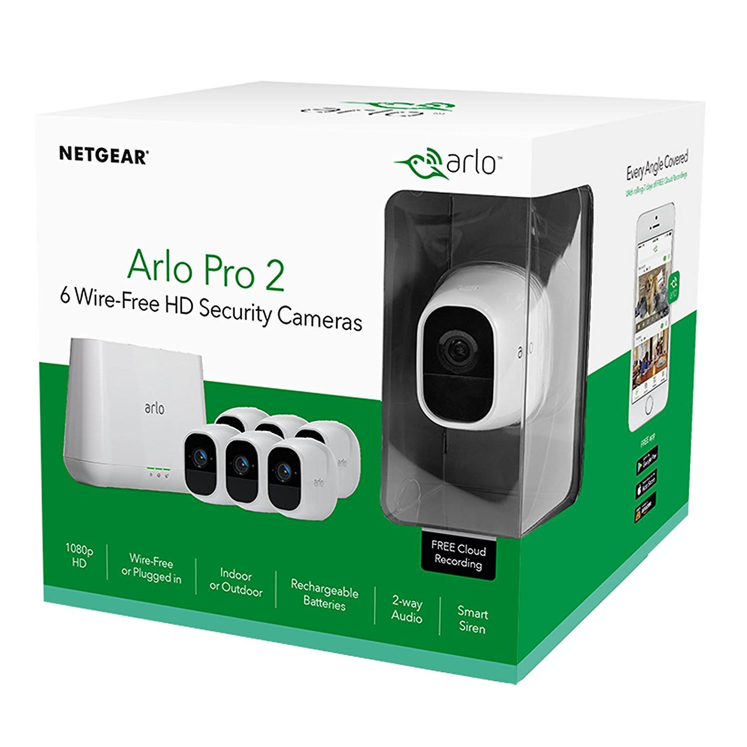 Arlo Pro 2 - Wireless Home Security Camera System 6 camera kit