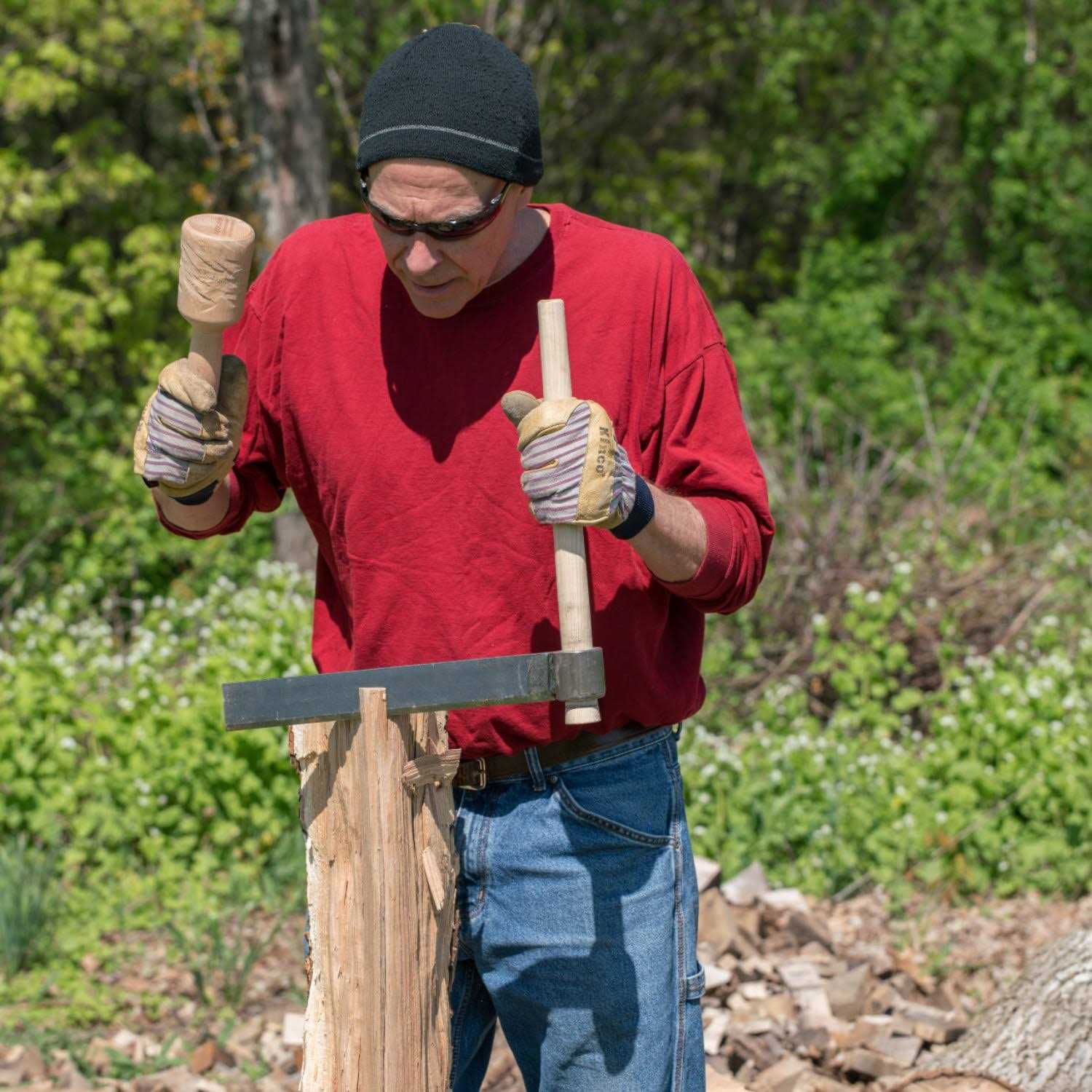 Lehman’s Wood-Splitting Froe, Made of Hickory and Steel for Woodworking and Making Kindling