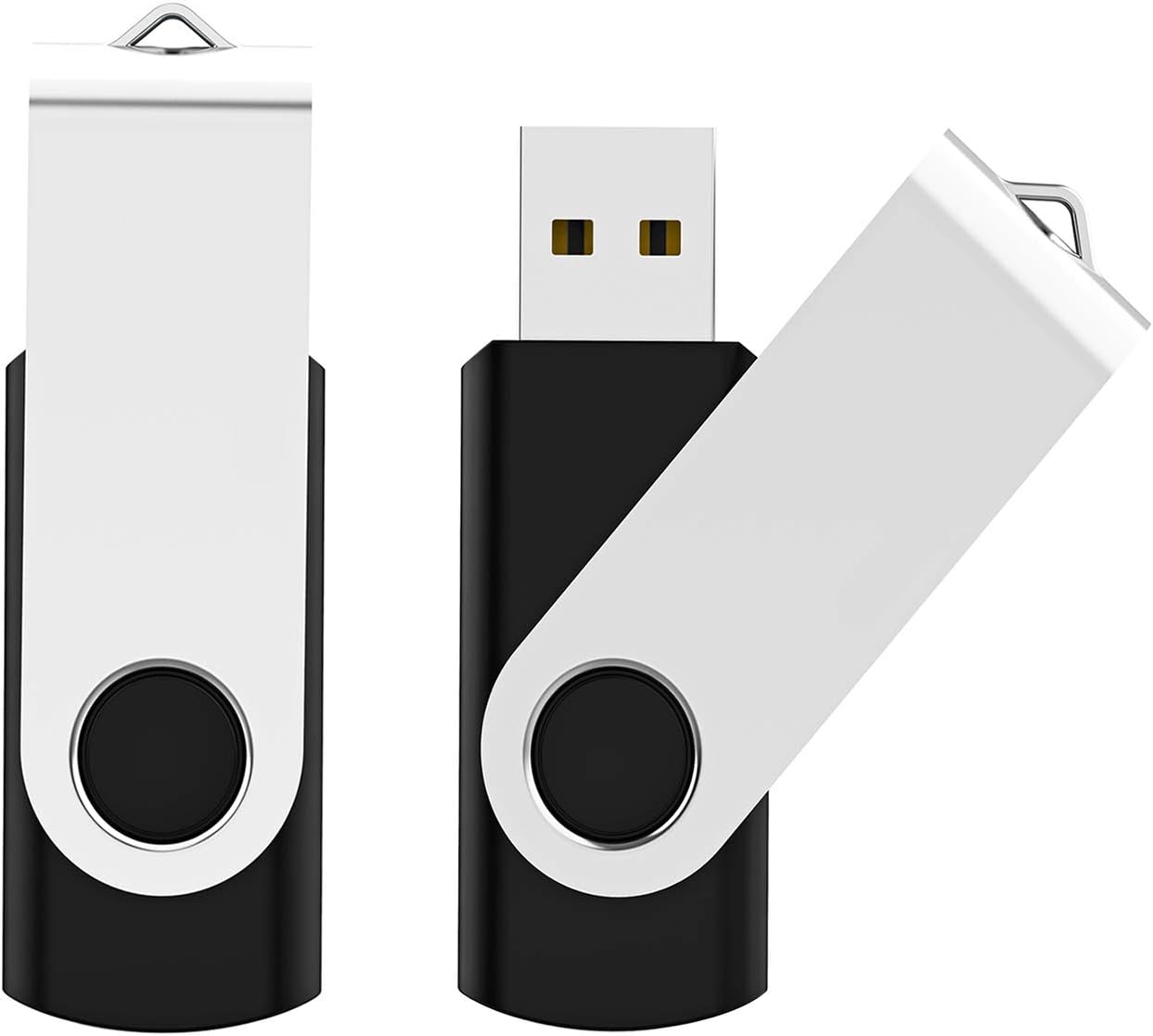 USB Flash Drive 2GB 20 Pack, Bulk USB 2.0 Flash Drives Thumb Drive Swivel Memory Stick Jump Drive Pen Drive, Black, 2 GB, 20 Pieces Pack of 2