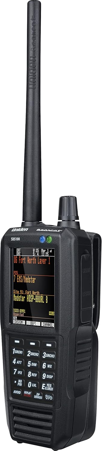 Uniden SDS100 True I/Q Digital Handheld Scanner, Designed for Improved Digital Performance in Weak-Signal and Simulcast Areas, Rugged / Weather Resistant JIS 4 Construction