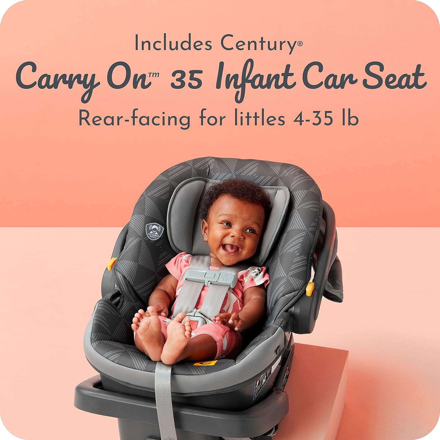 Century Stroll On 3-Wheel 2-in-1 Lightweight Travel System – Infant Car Seat and Stroller Combo, Metro