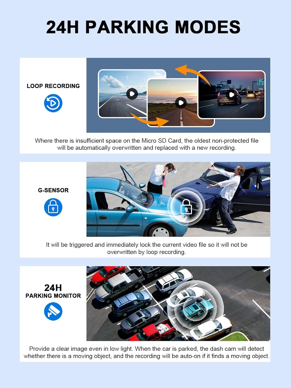 4 Channel Dash Cam Front and Rear Inside Left Right FHD 1080P Dash Camera for Cars, Built-in WiFi, Free 64GB Card