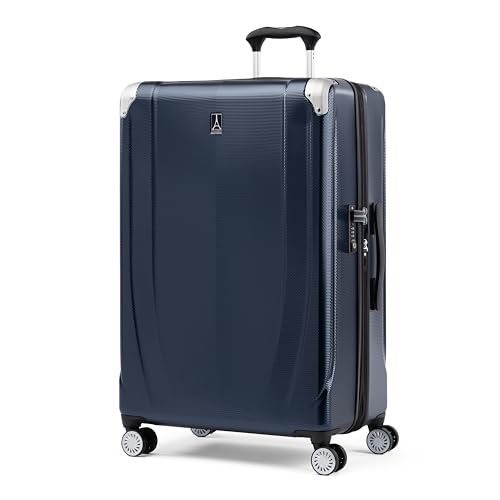 Travelpro Pathways 3 Hardside Expandable Luggage, 8 Spinner Wheels, Lightweight Hard Shell Suitcase, Carry On 21 Inch, Black Knight