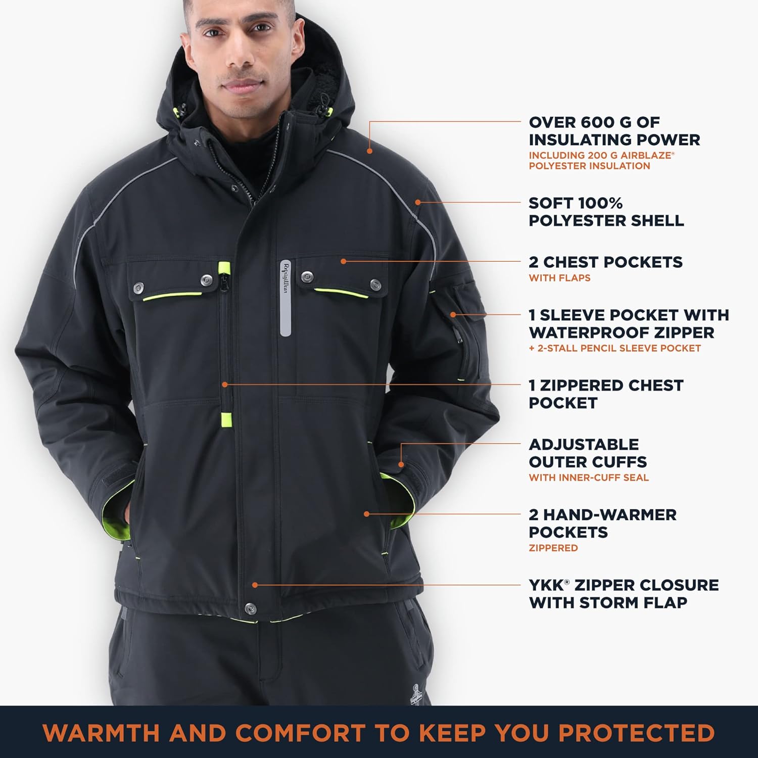 RefrigiWear Extreme Hooded Insulated Jacket, Cold-Weather Jacket, -60&deg;F Comfort Rating