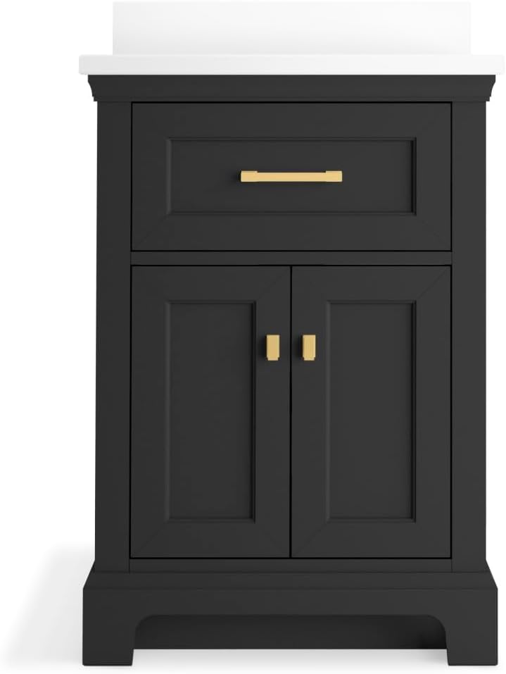 KOHLER Charlemont 24 in. Bathroom Vanity Cabinet with Sink and Quartz Top