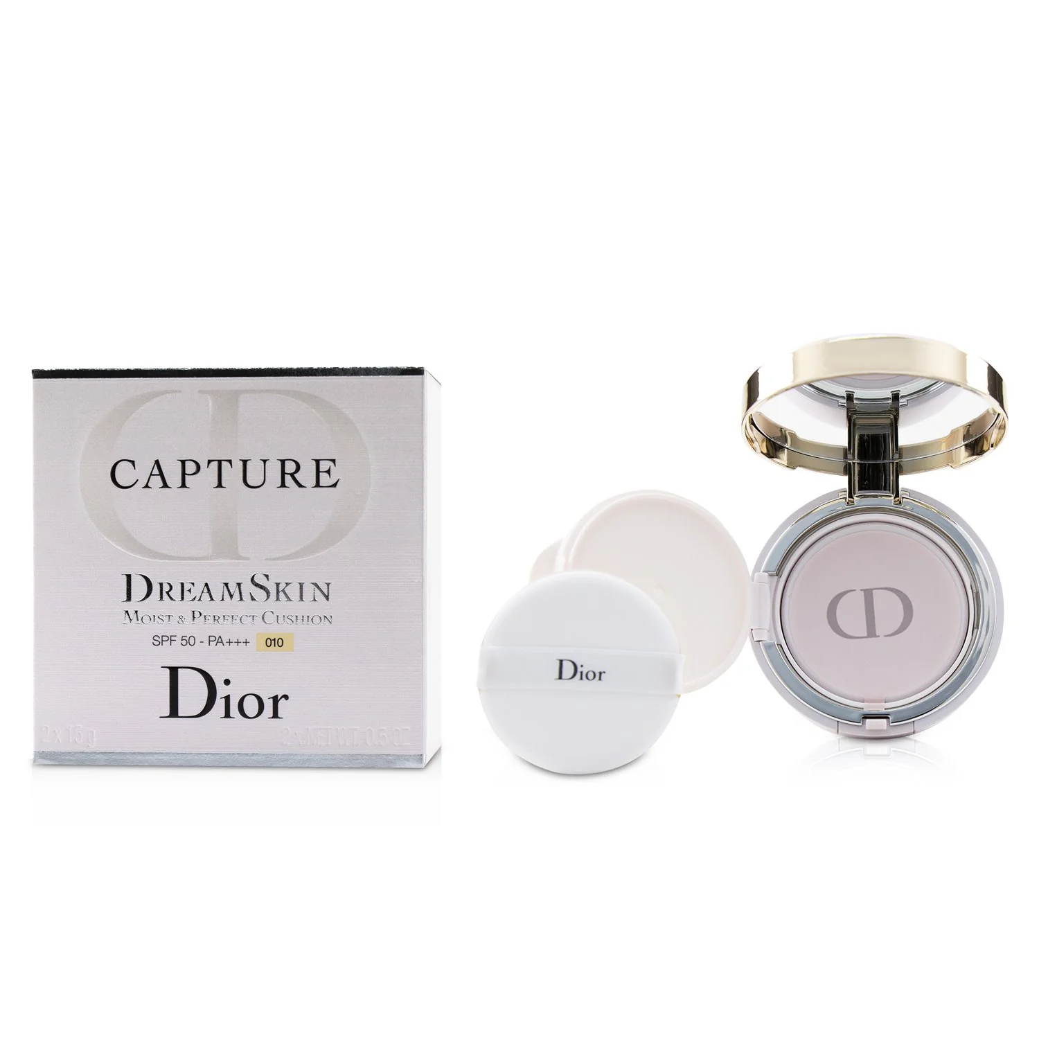 Christian Dior Capture Dreamskin Moist & Perfect Cushion SPF 50 With Extra Refill - # 030 (Medium Beige  2x15g/0.5oz