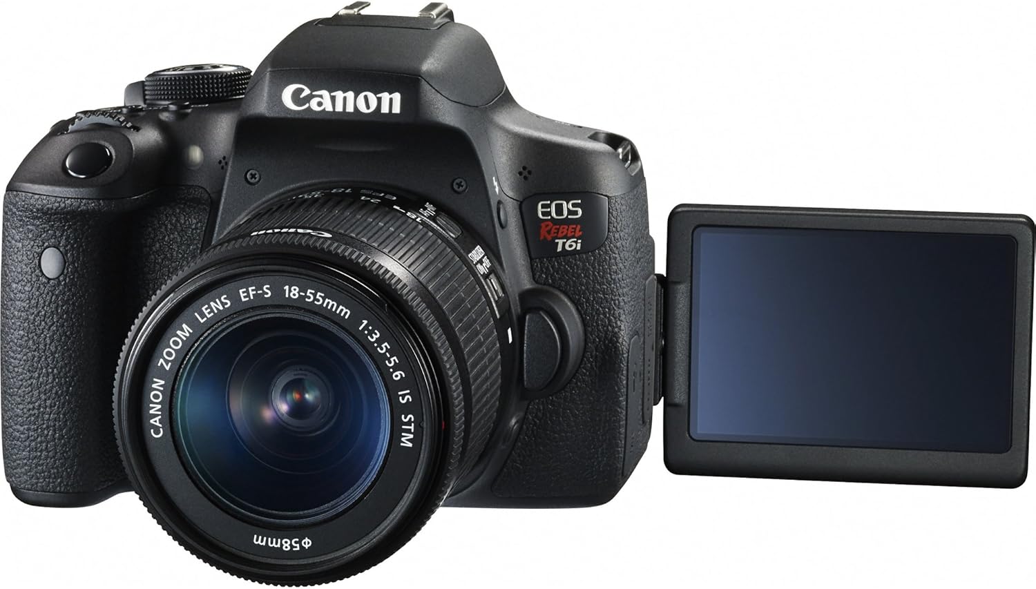 Canon EOS Rebel T6i Digital SLR with EF-S 18-55mm is STM Lens - Wi-Fi Enabled