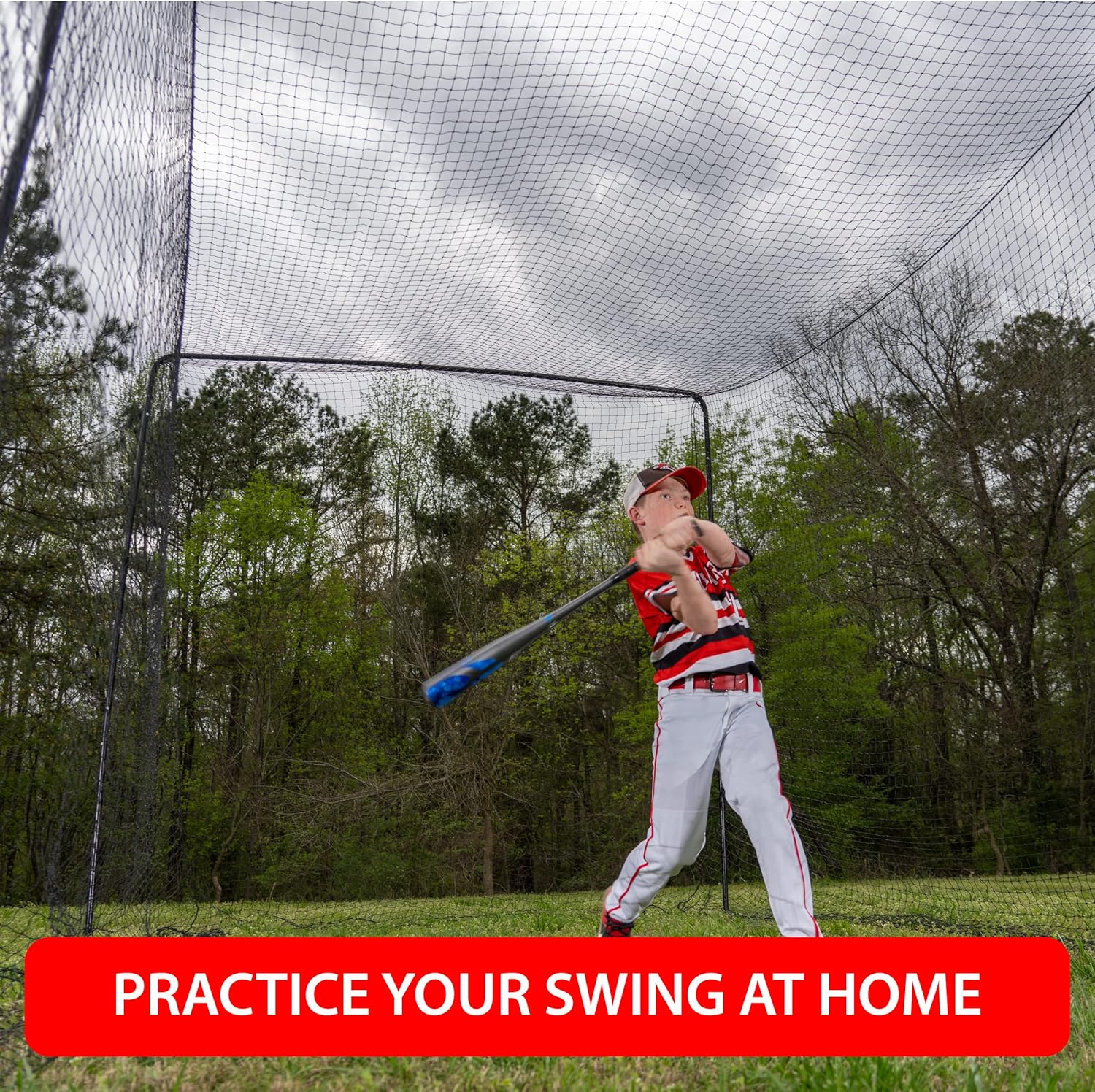 ANYTHING SPORTS Full 40 and 60 Foot Batting Cage. Perfect Baseball Batting Cage, Softball Batting Cage, Complete Package with Frame and Netting