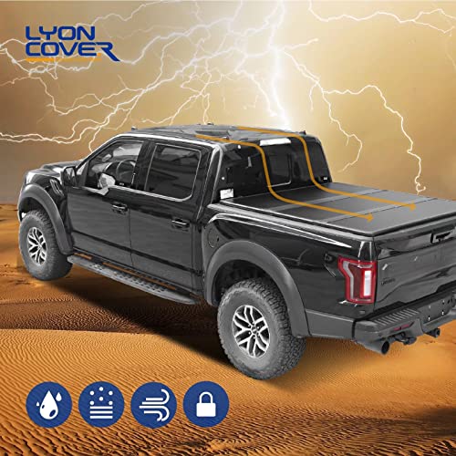 Lyon Cover 6.2ft / 74" Hard Tri-Fold Truck Bed Tonneau Cover for 2015-2024 Chevy Colorado/GMC Canyon
