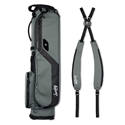 Sunday Golf El Camino Bag - Lightweight Sunday Golf Bag with Strap and Stand – Easy to Carry – Golf Stand Bag for The Driving Range, Par 3 and Standard Courses, 3.9 pounds