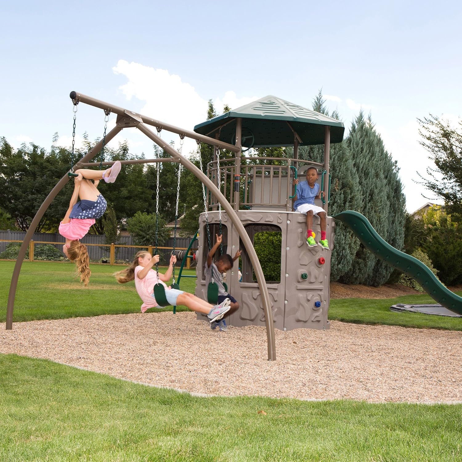 Lifetime 290633 Adventure Tower Swing Set, Earthtone