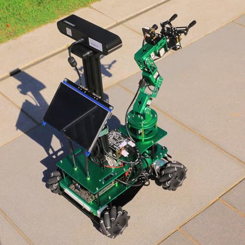 Yahboom ROS Robotic Kit for Jetson Orin Nano 16GB with 6DOF Robot Arm Mecanum Wheel Chassis AI Speech Recognition Automatic Navigation 3D Mapping Project Research for Adults College Students