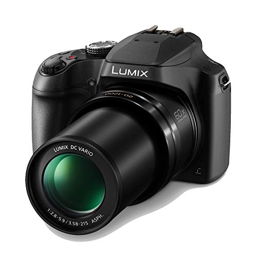 Panasonic LUMIX FZ80D Point and Shoot Digital Camera 4K Photo/Video Recording with Power Optical Image Stabilizer, Vlogging Camera with 60X Optical Zoom & 20-1200mm Wide-Angle Lens - DC-FZ80D