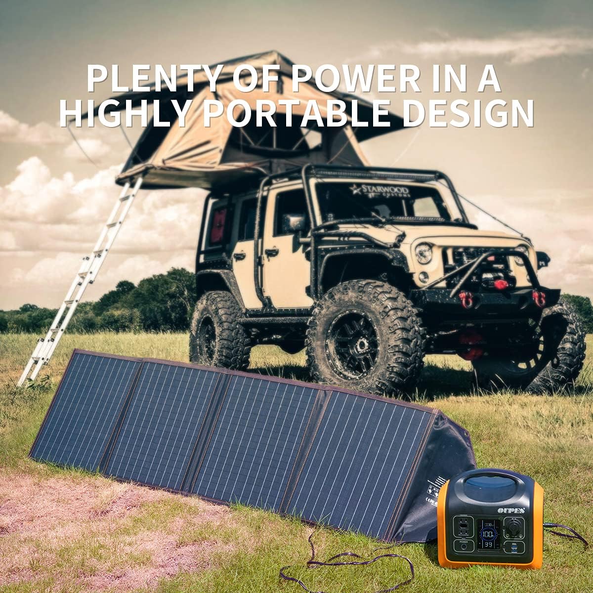 Solar Generator Explorer 1200w, OUPES Portable Power Station 992Wh(2200W Peak) LiFePO4 Power Station Battery Backup, Emergency Generator for Outdoor Camping Home RV