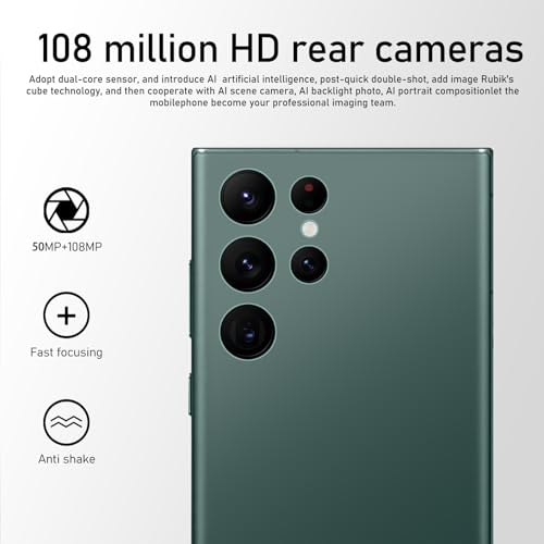 JOCSEN A24 Ultra Unlocked Smartphone,8+512GB Android 13 Smartphone Unlocked Cell Phones, 6.8" HD Screen Battery 6800mAH with Build-in Pen/Face ID/Fingerprint Lock/Dual SIM Phone