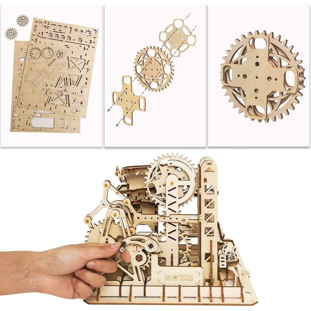 ROKR 3D Wooden Puzzle-Mechanical Model-Wooden Craft Kit-DIY Toy-Tower Coaster