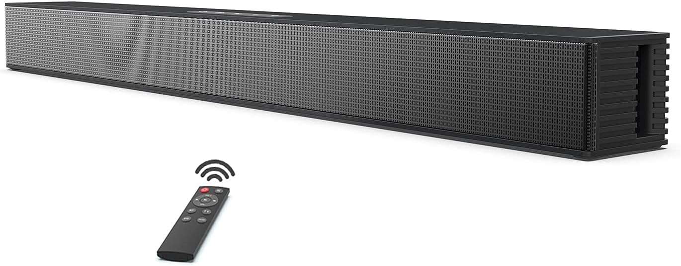 Soundbar for TV with Built-in Subwoofer - Home Theater Surround Sound Speaker System, Sound Bar with Bluetooth 5.0, Support HDMI, USB, Optical, AUX Connection, Wall Mountable