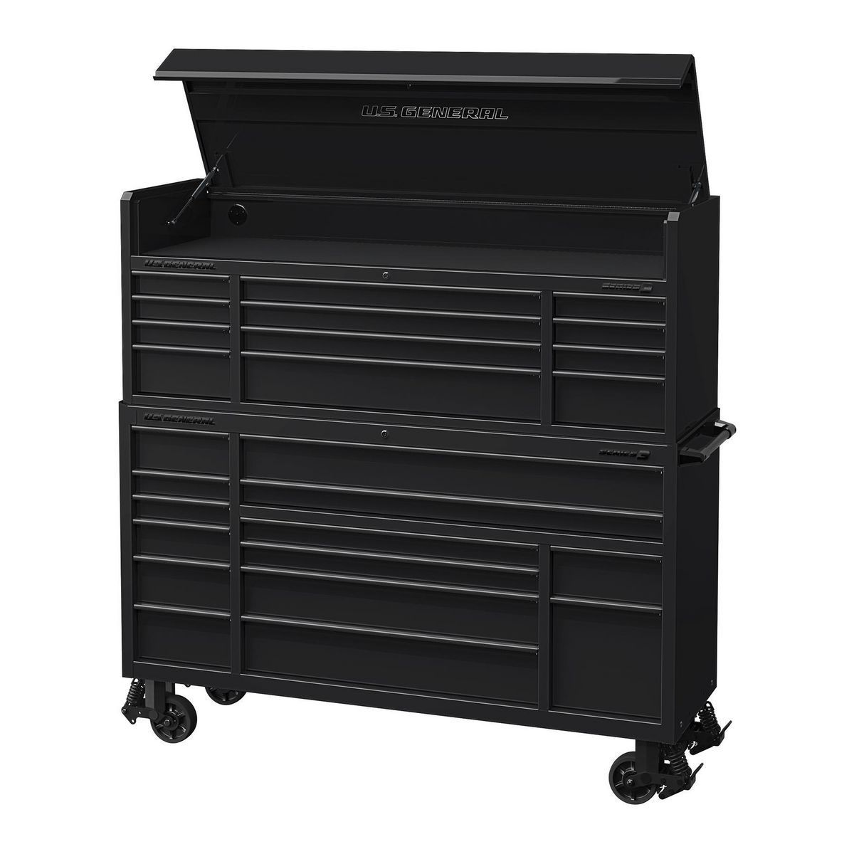 U.S. GENERAL 72 in. x 22 in. Triple-Bank Roll Cab, Series 3, Slate Gray